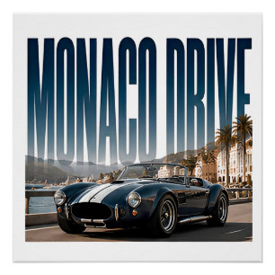 Monaco Drive Luxe Kust Grafisch Perfect Poster