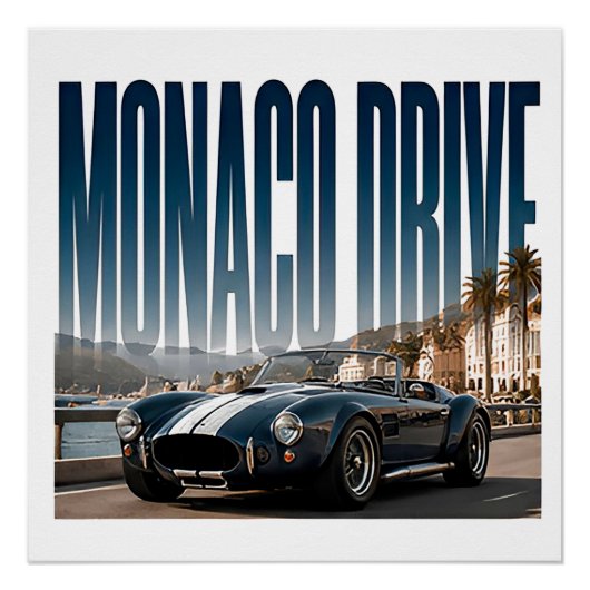 Monaco Drive Luxe Kust Grafisch Perfect Poster (Voorkant)