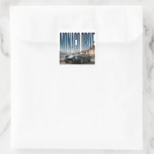 Monaco Drive Luxe Kust Grafisch Vierkante Sticker (Tas)