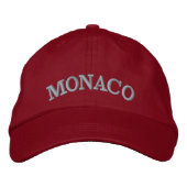 Monaco Emeioged Custom Baseball Hat Geborduurde Pet (Voorkant)
