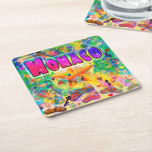 Monaco Epoch Hour Achterbaan Kartonnen Onderzetters (Schuin)