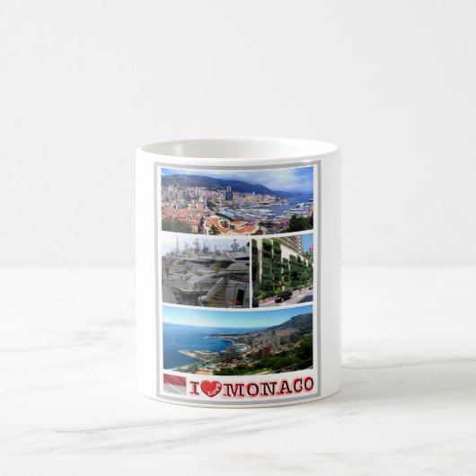 Monaco - Europa - I Love - Koffiemok (Center)