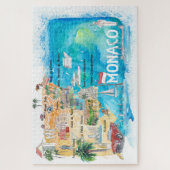 Monaco Europe reiskaart Legpuzzel (Verticaal)