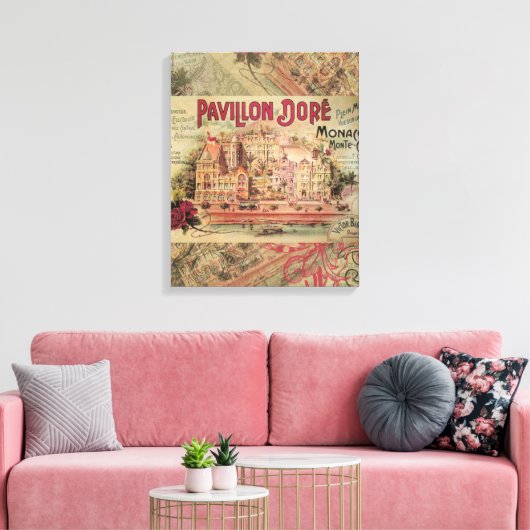 Monaco Fancy  Rivièra Frankrijk Canvas Afdruk (Insitu (Woonkamer))