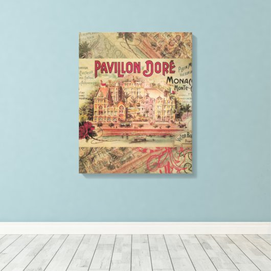 Monaco Fancy  Rivièra Frankrijk Canvas Afdruk (Insitu (Houten vloer))