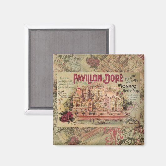 Monaco Fantasie Oude Franse Riviera Frankrijk Magneet (Voorkant / Achterkant)