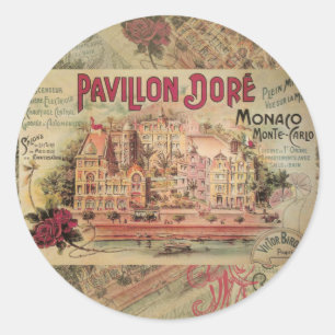 Monaco Fantasie Oude Franse Riviera Frankrijk Ronde Sticker