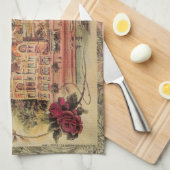 Monaco Fantasie Oude Franse Riviera Frankrijk Theedoek (Quarter Fold)