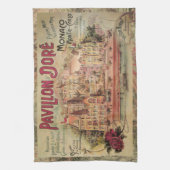 Monaco Fantasie Oude Franse Riviera Frankrijk Theedoek (Verticaal)