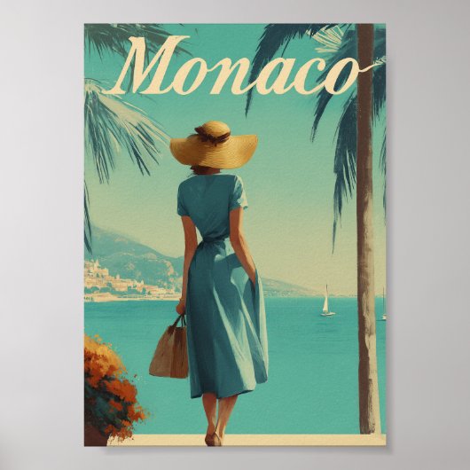 Monaco fashion vintage  poster (Voorkant)