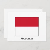 Monaco Flag Briefkaart (Voorkant / Achterkant)
