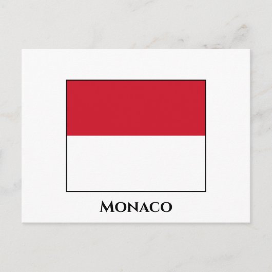 Monaco Flag Briefkaart (Voorkant)