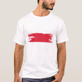 Monaco Flag Brush Art T-shirt (Voorkant)