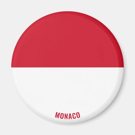 Monaco Flag Charming Patriotic Magneet (Voorkant)