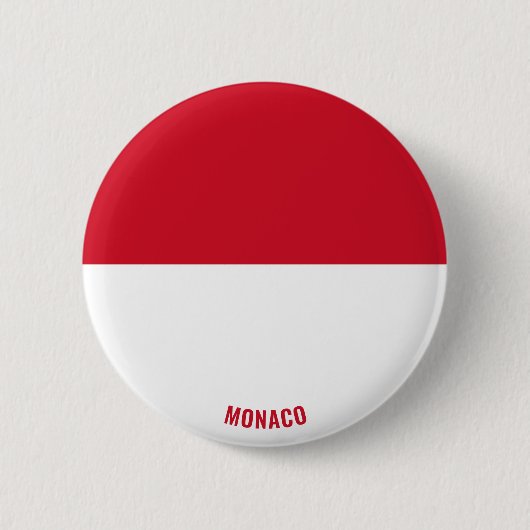 Monaco Flag Charming Patriotic Ronde Button 5,7 Cm (Voorkant)