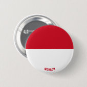 Monaco Flag Charming Patriotic Ronde Button 5,7 Cm (Voorkant /achterkant)