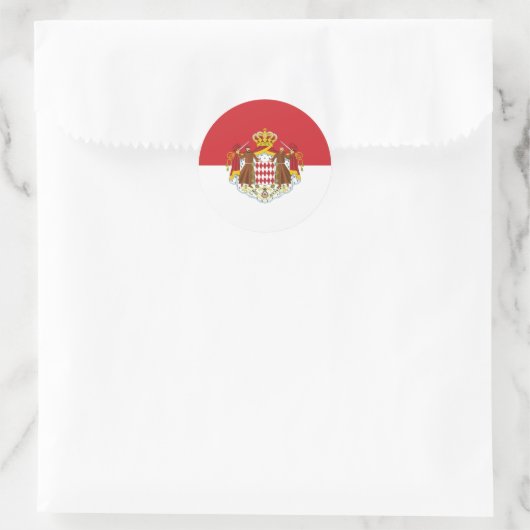 Monaco Flag Classic Ronde Sticker (Tas)