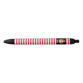 Monaco Flag Cute Patriotic Zwarte Inkt Pen (Voorkant)