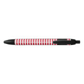 Monaco Flag Cute Patriotic Zwarte Inkt Pen (Achterkant)