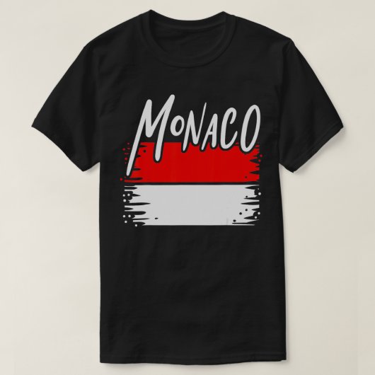 Monaco Flag Gift T-shirt (Design voorkant)