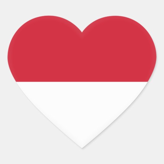 Monaco Flag Hart Sticker (Voorkant)