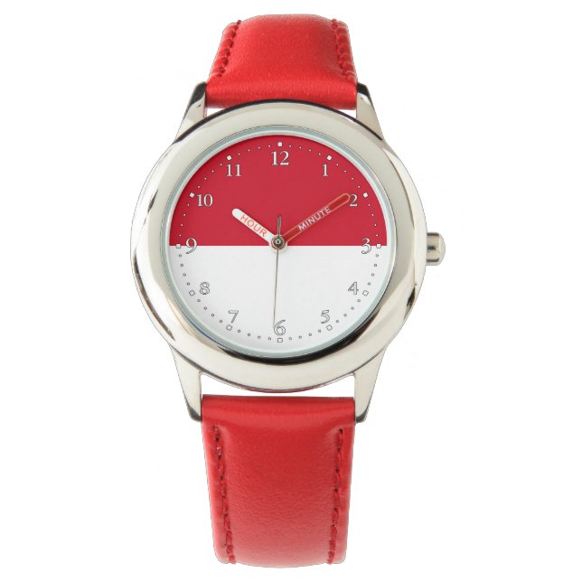 Monaco Flag Horloge (Voorkant)