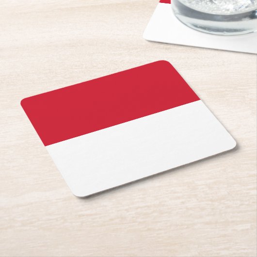 Monaco Flag Kartonnen Onderzetters (Schuin)