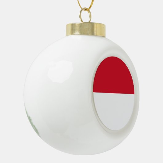 Monaco Flag Keramische Bal Ornament (Links)