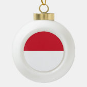Monaco Flag Keramische Bal Ornament (Voorkant)