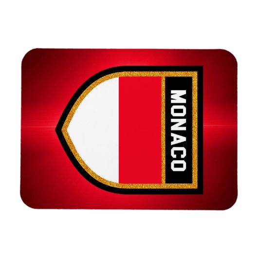 Monaco Flag Magneet (Horizontaal)