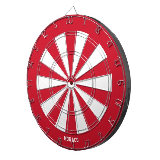 Monaco Flag Patriot's Bullseye Dartbord (Voorkant Rechts)