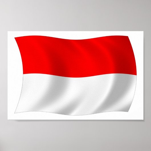 Monaco Flag Poster Print (Voorkant)