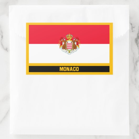 Monaco Flag Rechthoekige Sticker (Tas)