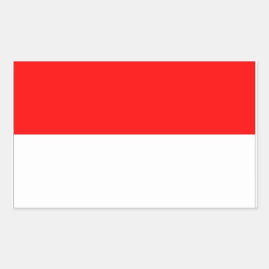 Monaco Flag Rechthoekige Sticker (Voorkant)