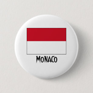 Monaco Flag Ronde Button 5,7 Cm