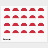 Monaco Flag Ronde Sticker (Vel)
