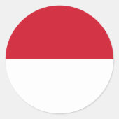 Monaco Flag Ronde Sticker (Voorkant)