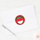 Monaco Flag Ronde Sticker (Envelop)