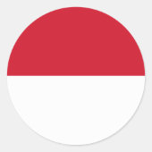 Monaco Flag Ronde Sticker (Voorkant)