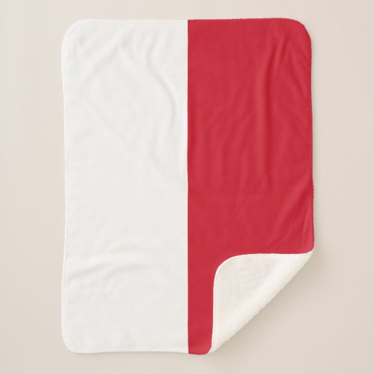 Monaco Flag Sherpa Deken (Voorkant)