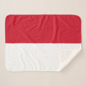 Monaco Flag Sherpa Deken (Voorkant (horizontaal))