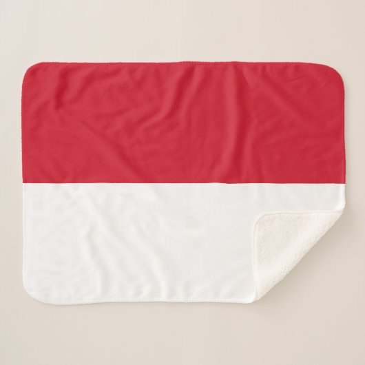 Monaco Flag Sherpa Deken (Voorkant (horizontaal))