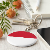 Monaco Flag Sleutelhanger (Zijkant)