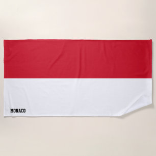 Monaco Flag Splendid Patriotic Strandlaken