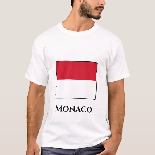 Monaco Flag T-shirt (Voorkant)