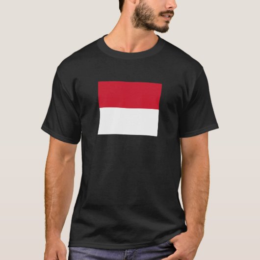 Monaco Flag T-Shirt, Patriotic T-Shirt (Voorkant)