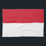 Monaco Flag Theedoek<br><div class="desc">Patriottische vlag van Monaco.</div>