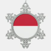 Monaco Flag Tin Sneeuwvlok Ornament (Voorkant)
