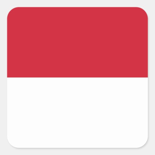 Monaco Flag Vierkante Sticker (Voorkant)
