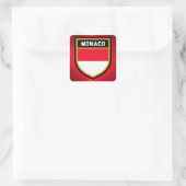 Monaco Flag Vierkante Sticker (Tas)